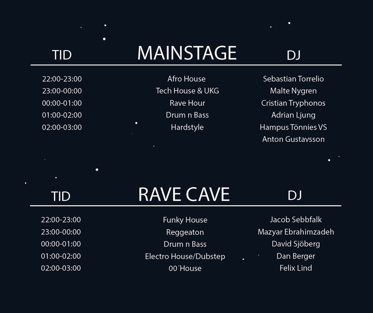 Utediscot 2023 DJ Lineup